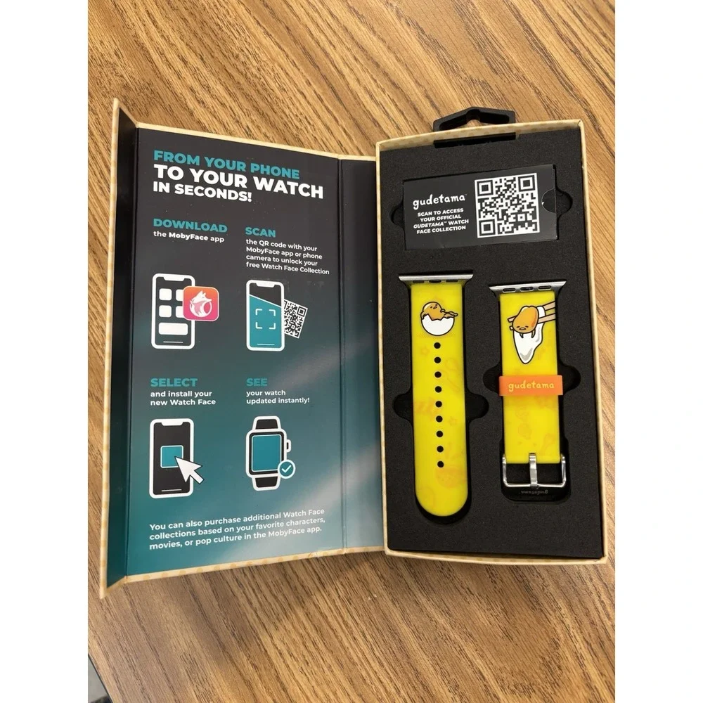MobyFox Gudetama The Lazy Egg Apple Watch Band 38/40/41mm Sanrio New